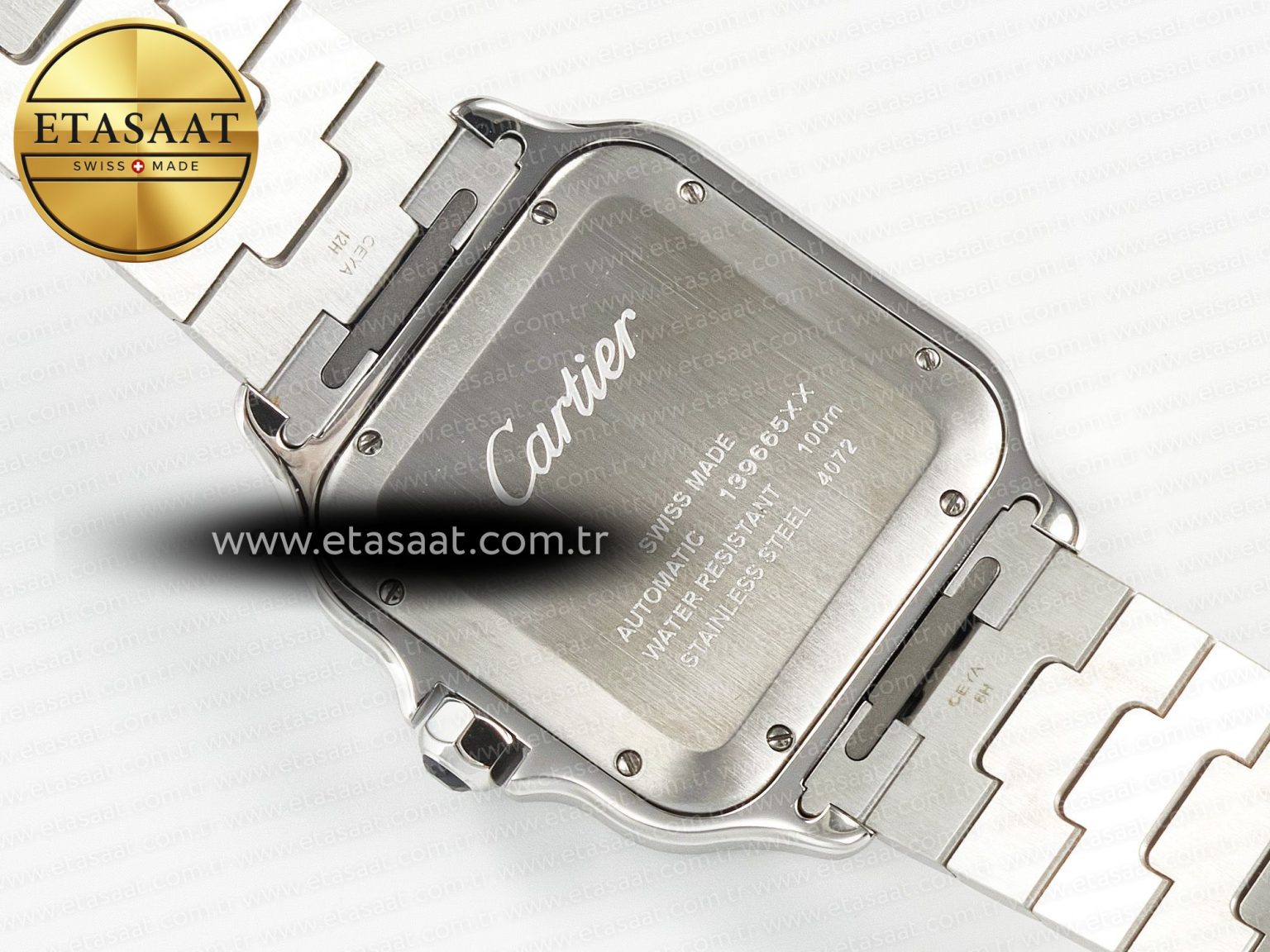 Santos de Cartier 40mm 2018 BVF 1:1 Best Edition Gray Bezel Gray Dial on SS SmartLinks Bracelet MIYOTA 9015 - Görsel 16