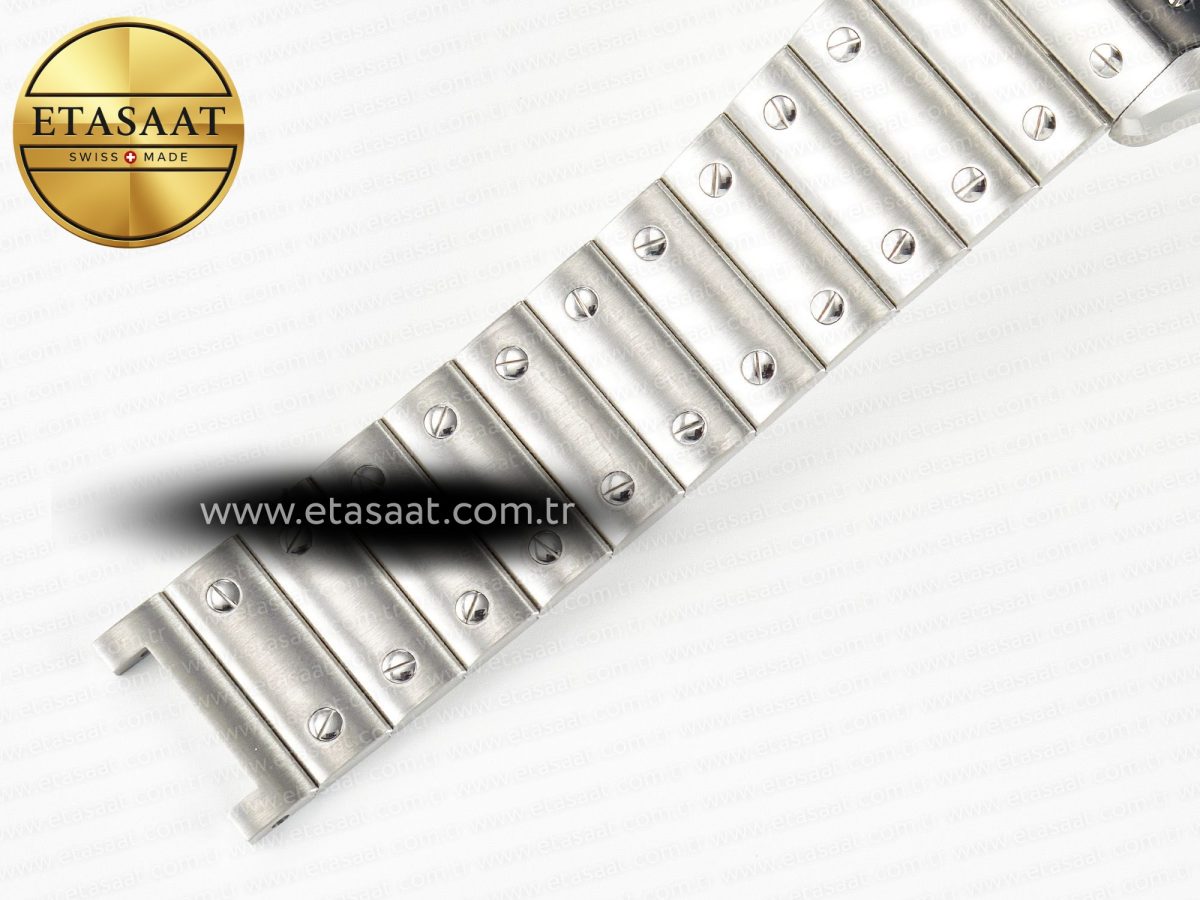 Santos de Cartier 40mm 2018 BVF 1:1 Best Edition Gray Bezel Gray Dial on SS SmartLinks Bracelet MIYOTA 9015 - Görsel 17