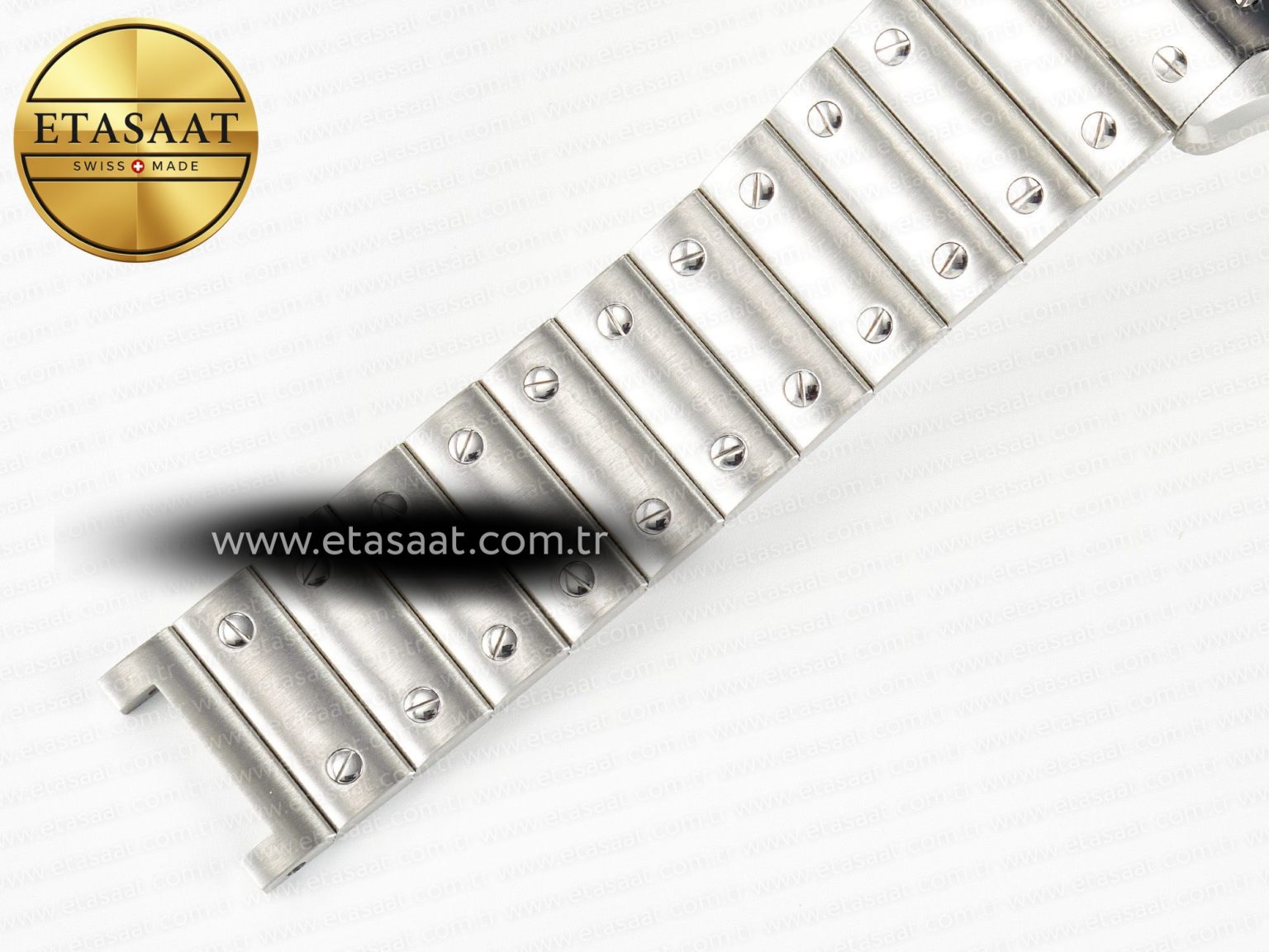 Santos de Cartier 40mm 2018 BVF 1:1 Best Edition Gray Bezel Gray Dial on SS SmartLinks Bracelet MIYOTA 9015 - Görsel 17