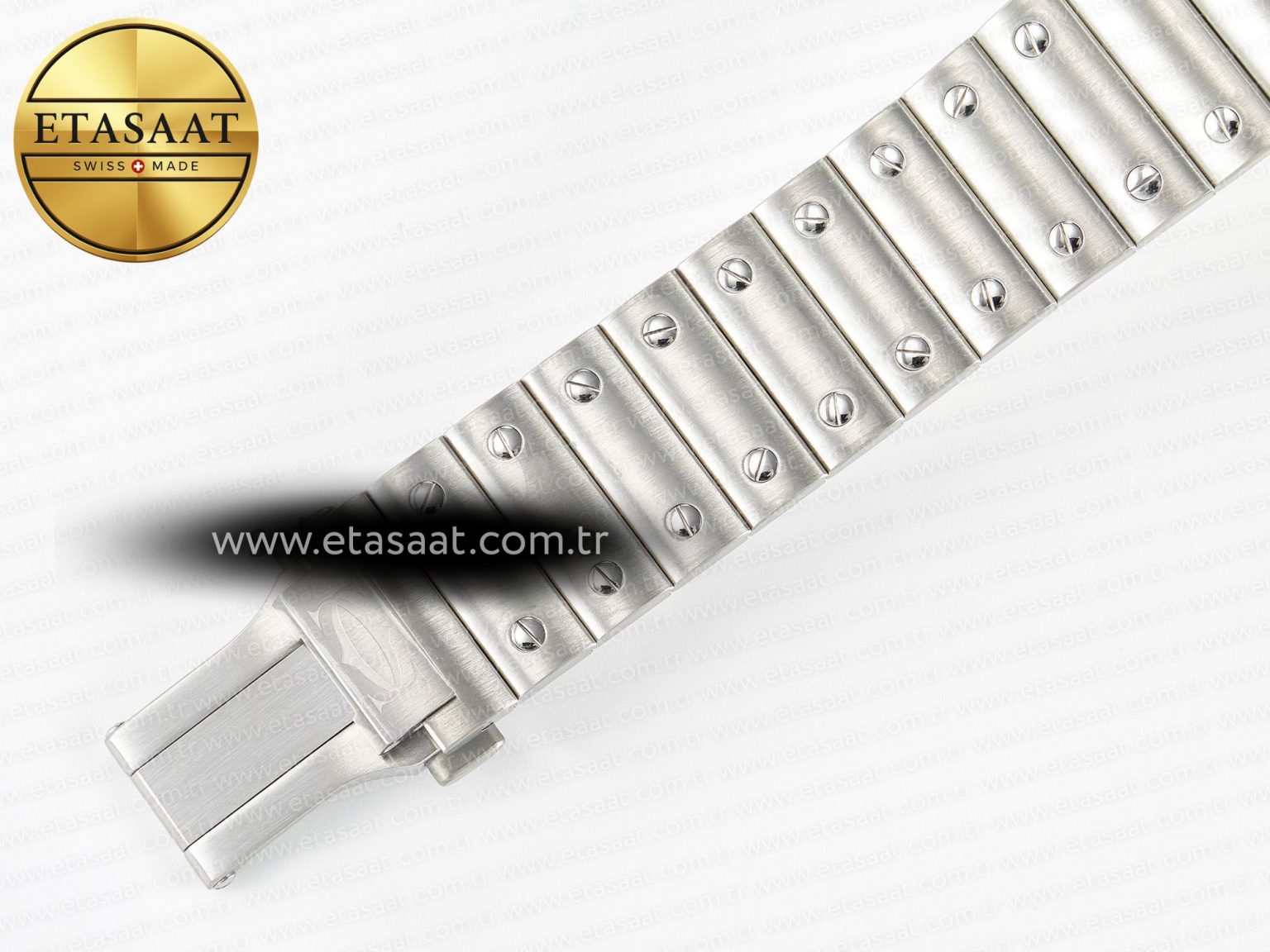 Santos de Cartier 40mm 2018 BVF 1:1 Best Edition Gray Bezel Gray Dial on SS SmartLinks Bracelet MIYOTA 9015 - Görsel 18