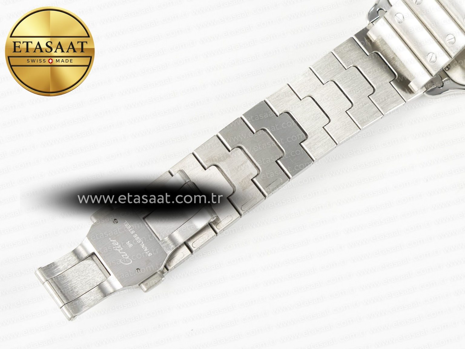Santos de Cartier 40mm 2018 BVF 1:1 Best Edition Gray Bezel Gray Dial on SS SmartLinks Bracelet MIYOTA 9015 - Görsel 19