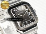 Santos de Cartier 40mm 2018 BVF 1:1 Best Edition Gray Bezel Gray Dial on SS SmartLinks Bracelet MIYOTA 9015 - Görsel 5