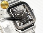 Santos de Cartier 40mm 2018 BVF 1:1 Best Edition Gray Bezel Gray Dial on SS SmartLinks Bracelet MIYOTA 9015 - Görsel 5