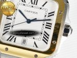 Santos de Cartier 40mm 2018 BVF 1:1 Best Edition YG Bezel White Dial on SS SmartLinks Bracelet MIYOTA 9015 - Görsel 11
