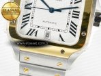 Santos de Cartier 40mm 2018 BVF 1:1 Best Edition YG Bezel White Dial on SS SmartLinks Bracelet MIYOTA 9015 - Görsel 12