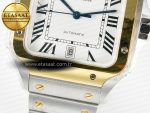 Santos de Cartier 40mm 2018 BVF 1:1 Best Edition YG Bezel White Dial on SS SmartLinks Bracelet MIYOTA 9015 - Görsel 12