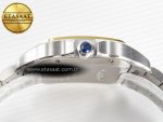 Santos de Cartier 40mm 2018 BVF 1:1 Best Edition YG Bezel White Dial on SS SmartLinks Bracelet MIYOTA 9015 - Görsel 14