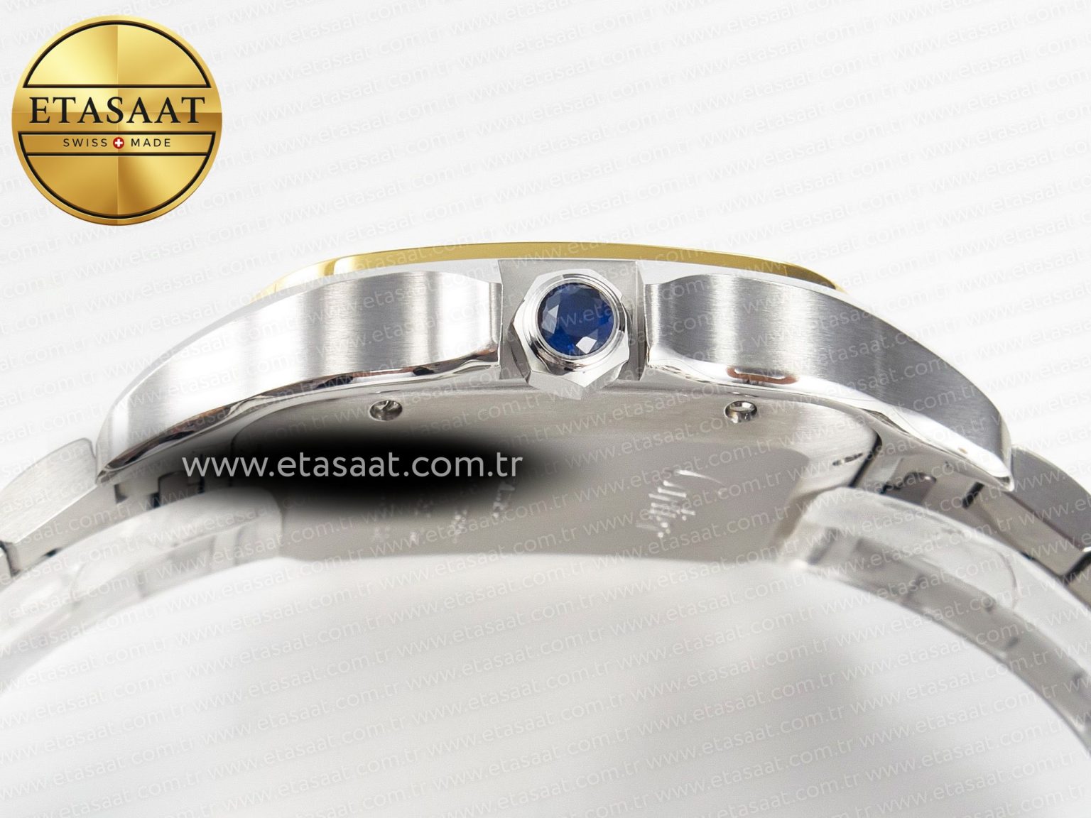 Santos de Cartier 40mm 2018 BVF 1:1 Best Edition YG Bezel White Dial on SS SmartLinks Bracelet MIYOTA 9015 - Görsel 14