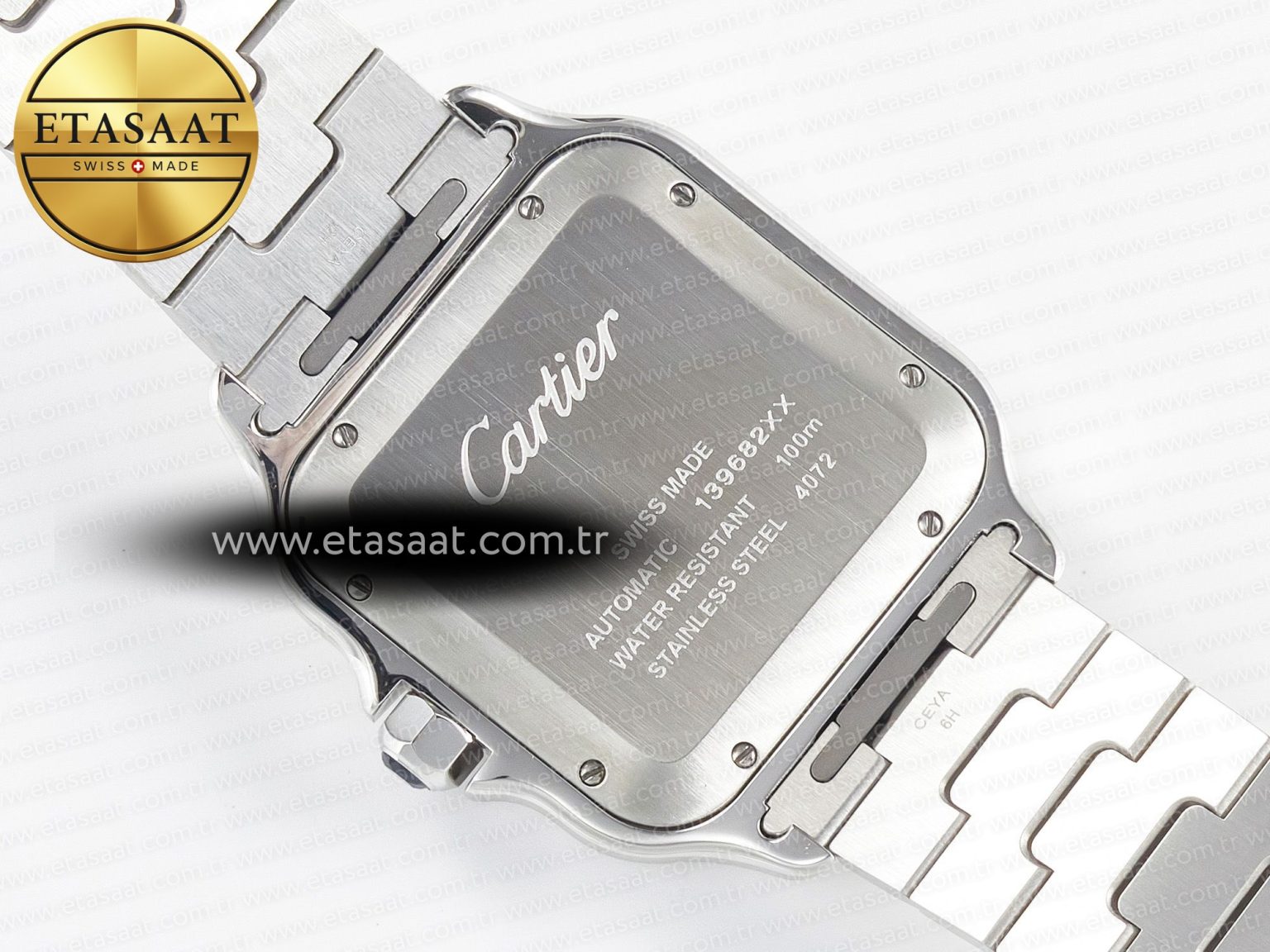 Santos de Cartier 40mm 2018 BVF 1:1 Best Edition YG Bezel White Dial on SS SmartLinks Bracelet MIYOTA 9015 - Görsel 16