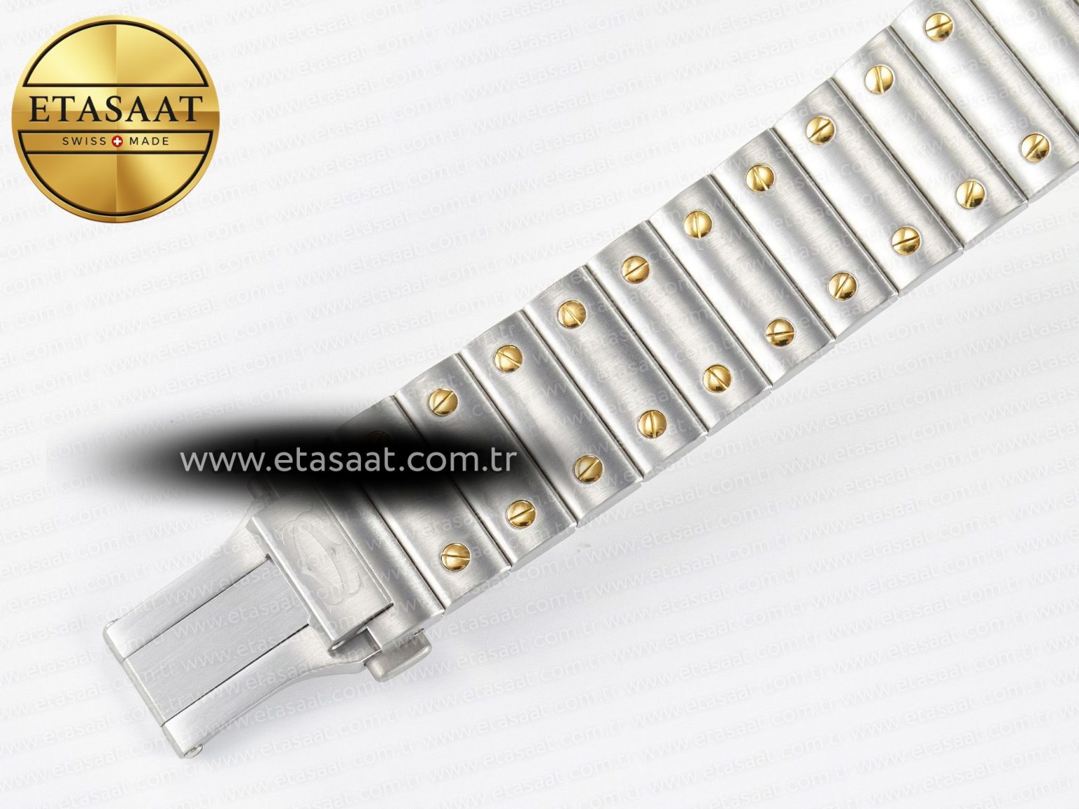 Santos de Cartier 40mm 2018 BVF 1:1 Best Edition YG Bezel White Dial on SS SmartLinks Bracelet MIYOTA 9015 - Görsel 18