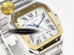 Santos de Cartier 40mm 2018 BVF 1:1 Best Edition YG Bezel White Dial on SS SmartLinks Bracelet MIYOTA 9015 - Görsel 5