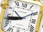 Santos de Cartier 40mm J12F 1:1 Best Edition YG Bezel White Dial on SS SmartLinks Bracelet MIYOTA 9015 - Görsel 10