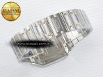 Santos de Cartier 40mm J12F 1:1 Best Edition YG Bezel White Dial on SS SmartLinks Bracelet MIYOTA 9015 - Görsel 14
