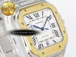 Santos de Cartier 40mm J12F 1:1 Best Edition YG Bezel White Dial on SS SmartLinks Bracelet MIYOTA 9015 - Görsel 5