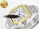 Santos de Cartier 40mm J12F 1:1 Best Edition YG Bezel White Dial on SS SmartLinks Bracelet MIYOTA 9015 - Görsel 7