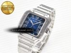 Santos de Cartier 40mm SS 2018 BVF 1:1 Best Edition Blue Dial on SS SmartLinks Bracelet MIYOTA 9015 V2
