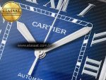 Santos de Cartier 40mm SS 2018 BVF 1:1 Best Edition Blue Dial on SS SmartLinks Bracelet MIYOTA 9015 V2 - Görsel 10