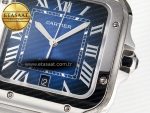 Santos de Cartier 40mm SS 2018 BVF 1:1 Best Edition Blue Dial on SS SmartLinks Bracelet MIYOTA 9015 V2 - Görsel 11