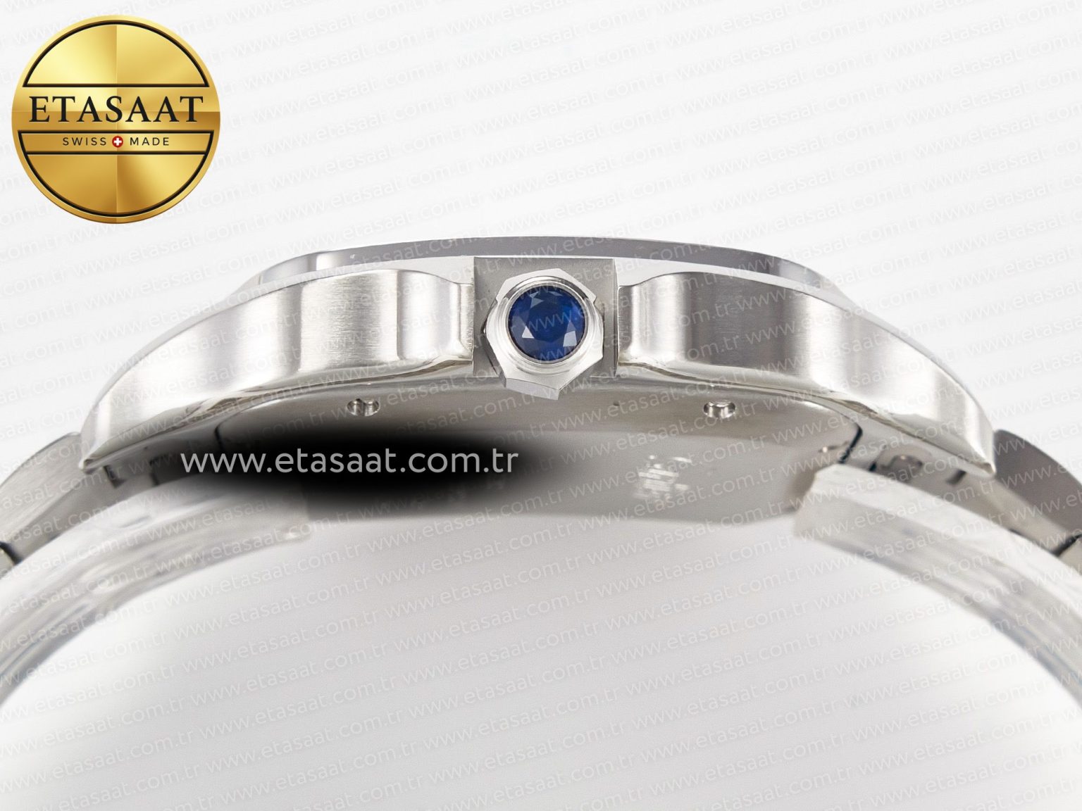 Santos de Cartier 40mm SS 2018 BVF 1:1 Best Edition Blue Dial on SS SmartLinks Bracelet MIYOTA 9015 V2 - Görsel 14