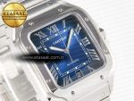 Santos de Cartier 40mm SS 2018 BVF 1:1 Best Edition Blue Dial on SS SmartLinks Bracelet MIYOTA 9015 V2 - Görsel 5