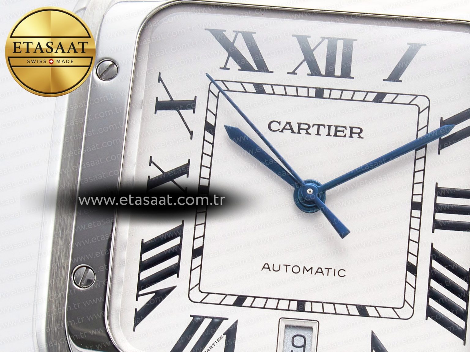 Santos de Cartier 40mm SS BVF 1:1 Best Edition White Dial on SS Bracelet MIYOTA 9015 - Görsel 10