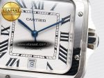 Santos de Cartier 40mm SS BVF 1:1 Best Edition White Dial on SS Bracelet MIYOTA 9015 - Görsel 11