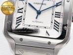 Santos de Cartier 40mm SS BVF 1:1 Best Edition White Dial on SS Bracelet MIYOTA 9015 - Görsel 12