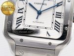 Santos de Cartier 40mm SS BVF 1:1 Best Edition White Dial on SS Bracelet MIYOTA 9015 - Görsel 12