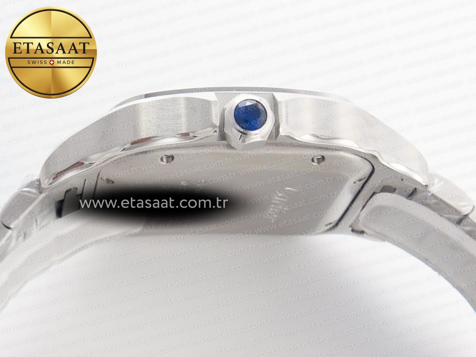 Santos de Cartier 40mm SS BVF 1:1 Best Edition White Dial on SS Bracelet MIYOTA 9015 - Görsel 14