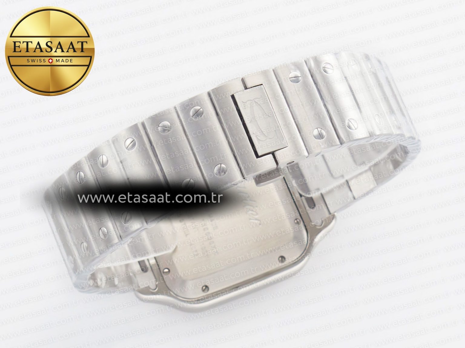 Santos de Cartier 40mm SS BVF 1:1 Best Edition White Dial on SS Bracelet MIYOTA 9015 - Görsel 15