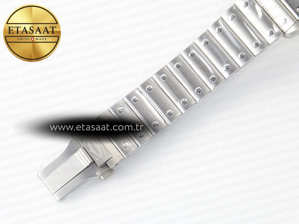 Santos de Cartier 40mm SS BVF 1:1 Best Edition White Dial on SS Bracelet MIYOTA 9015 - Görsel 18