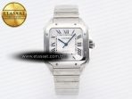 Santos de Cartier 40mm SS BVF 1:1 Best Edition White Dial on SS Bracelet MIYOTA 9015 - Görsel 3
