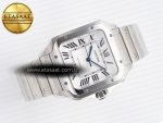 Santos de Cartier 40mm SS BVF 1:1 Best Edition White Dial on SS Bracelet MIYOTA 9015 - Görsel 5