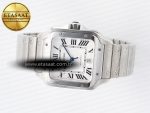 Santos de Cartier 40mm SS BVF 1:1 Best Edition White Dial on SS Bracelet MIYOTA 9015 - Görsel 6