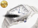 Santos de Cartier 40mm SS BVF 1:1 Best Edition White Dial on SS Bracelet MIYOTA 9015 - Görsel 9