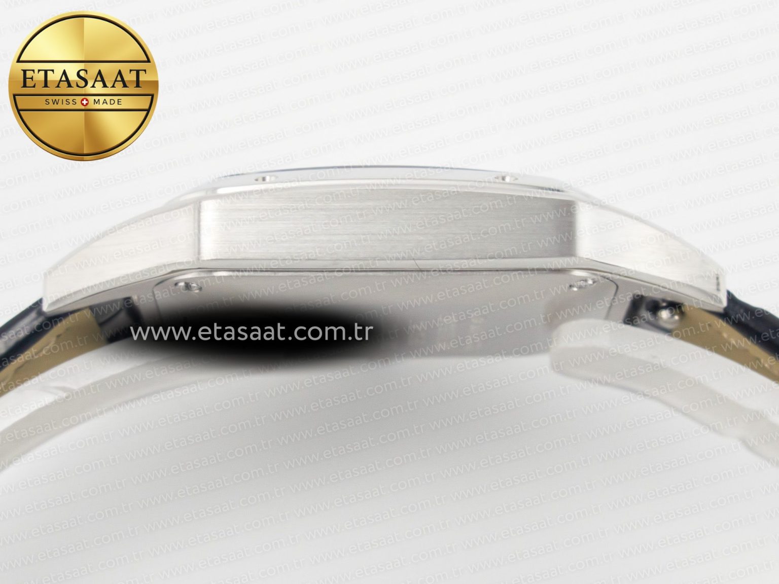 Santos Dumont 27.5mm IWSF Best Edition Silver Dial on Black Leather Strap Quartz - Görsel 12