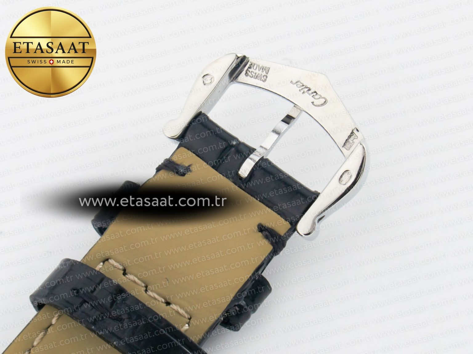 Santos Dumont 27.5mm IWSF Best Edition Silver Dial on Black Leather Strap Quartz - Görsel 22