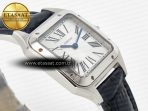Santos Dumont 27.5mm IWSF Best Edition Silver Dial on Black Leather Strap Quartz - Görsel 7