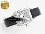 Santos Dumont 27.5mm IWSF Best Edition Silver Dial on Black Leather Strap Quartz - Görsel 8