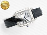 Santos Dumont 27.5mm IWSF Best Edition Silver Dial on Black Leather Strap Quartz - Görsel 8