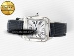 Santos Dumont 27.5mm IWSF Best Edition Silver Dial on Black Leather Strap Quartz - Görsel 9