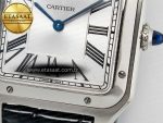 Santos Dumont 31.4mm IWSF Best Edition Silver Dial on Black Leather Strap Quartz - Görsel 11