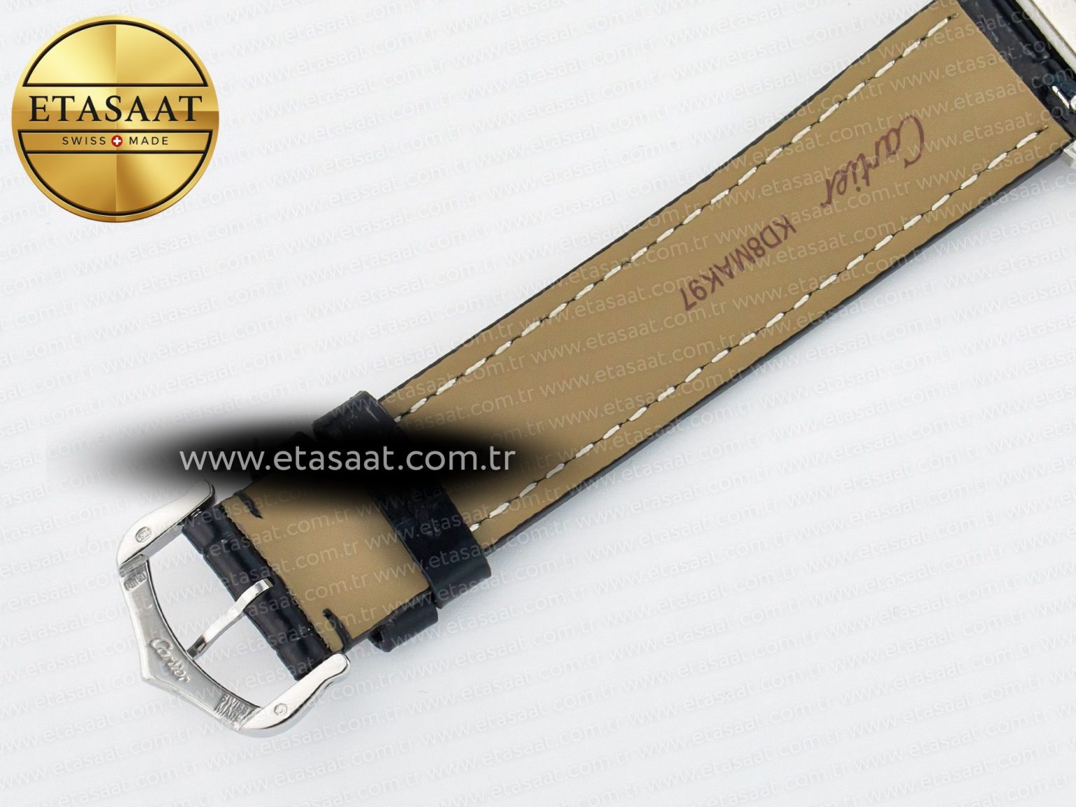 Santos Dumont 31.4mm IWSF Best Edition Silver Dial on Black Leather Strap Quartz - Görsel 21