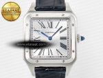 Santos Dumont 31.4mm IWSF Best Edition Silver Dial on Black Leather Strap Quartz - Görsel 4