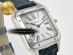 Santos Dumont 31.4mm IWSF Best Edition Silver Dial on Black Leather Strap Quartz - Görsel 5