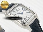 Santos Dumont 31.4mm IWSF Best Edition Silver Dial on Black Leather Strap Quartz - Görsel 7