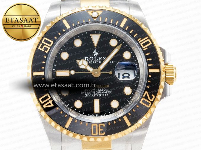 Sea-Dweller 126603 APF Best Edition Black Dial on SS/YG Bracelet VR3235 - Görsel 4