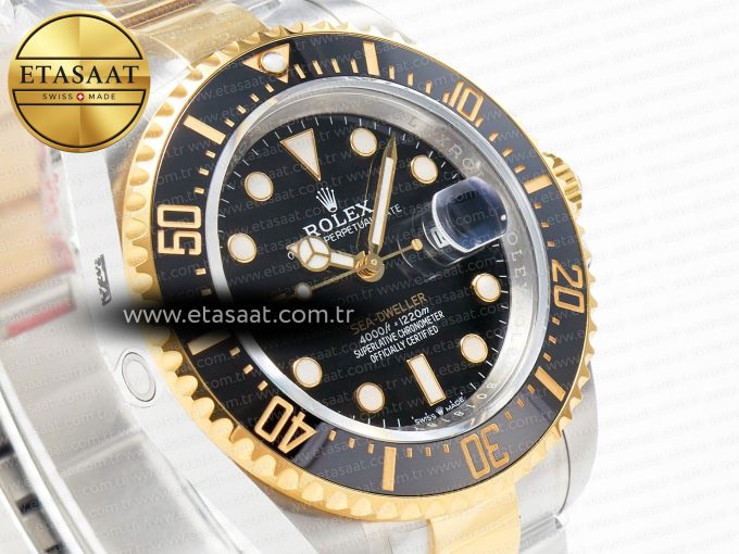 Sea-Dweller 126603 APF Best Edition Black Dial on SS/YG Bracelet VR3235 - Görsel 5