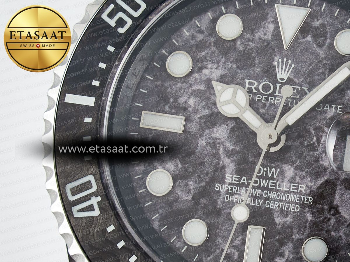 Sea Dweller 43mm Black Carbon DIWF Best Edition Gray Dial on Gray Nylon Strap A2824 V2 - Görsel 10