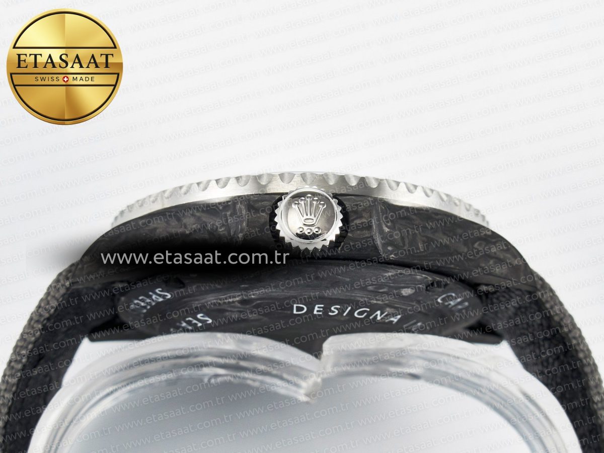 Sea Dweller 43mm Black Carbon DIWF Best Edition Gray Dial on Gray Nylon Strap A2824 V2 - Görsel 15